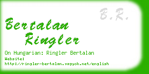 bertalan ringler business card